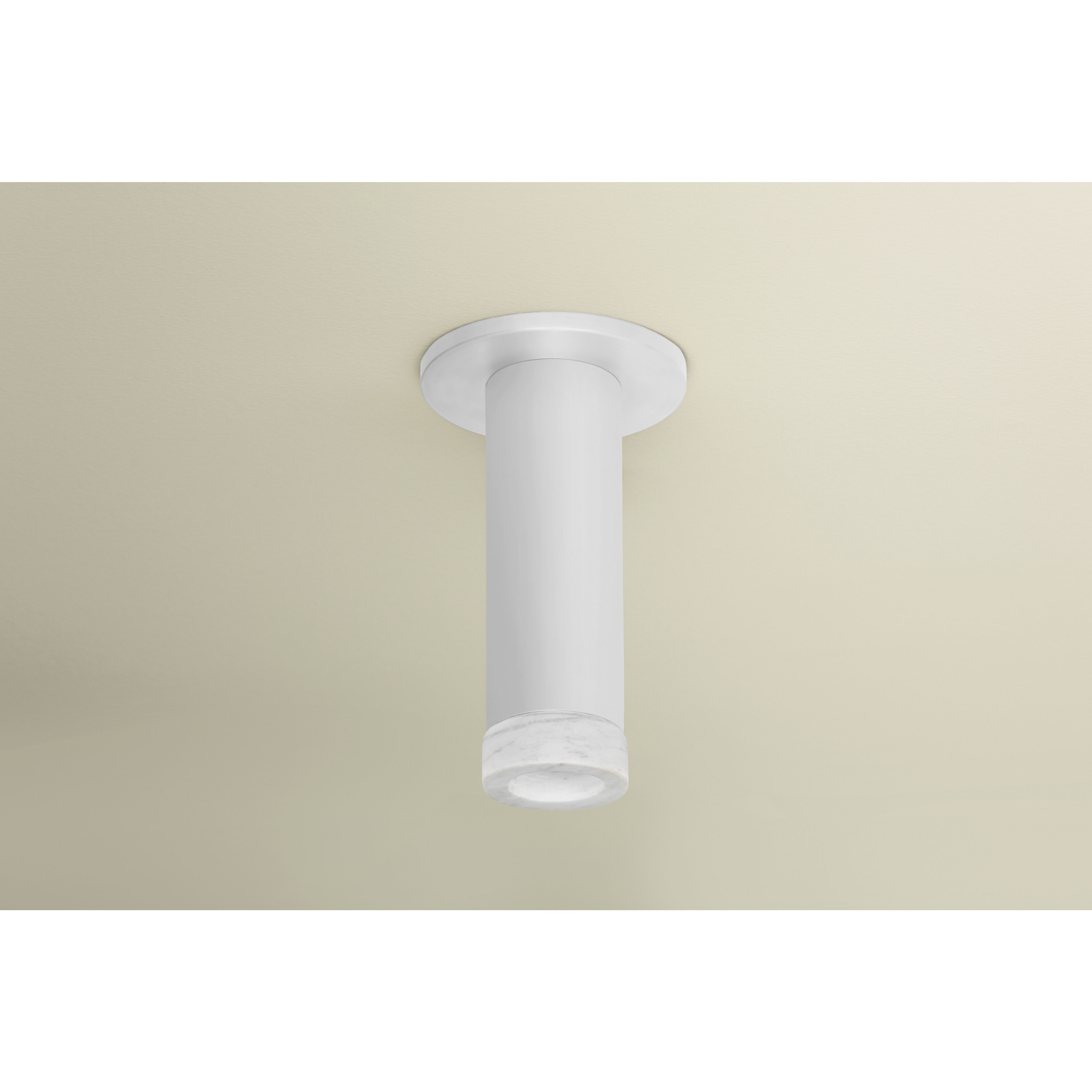 Luxe Cylinder LED 2.5 inch Semi Gloss White Flush Mount Ceiling Light